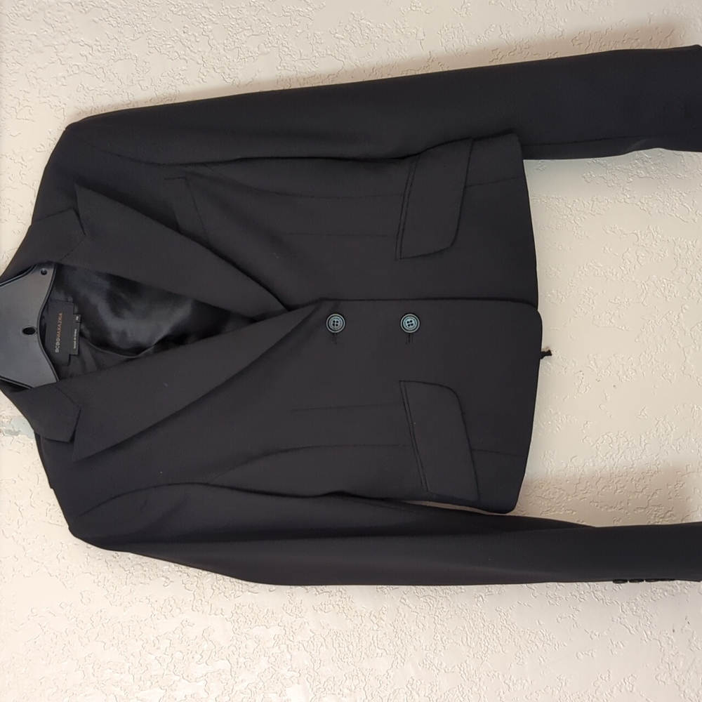 BCBG Max Azria cropped black blazer size XS